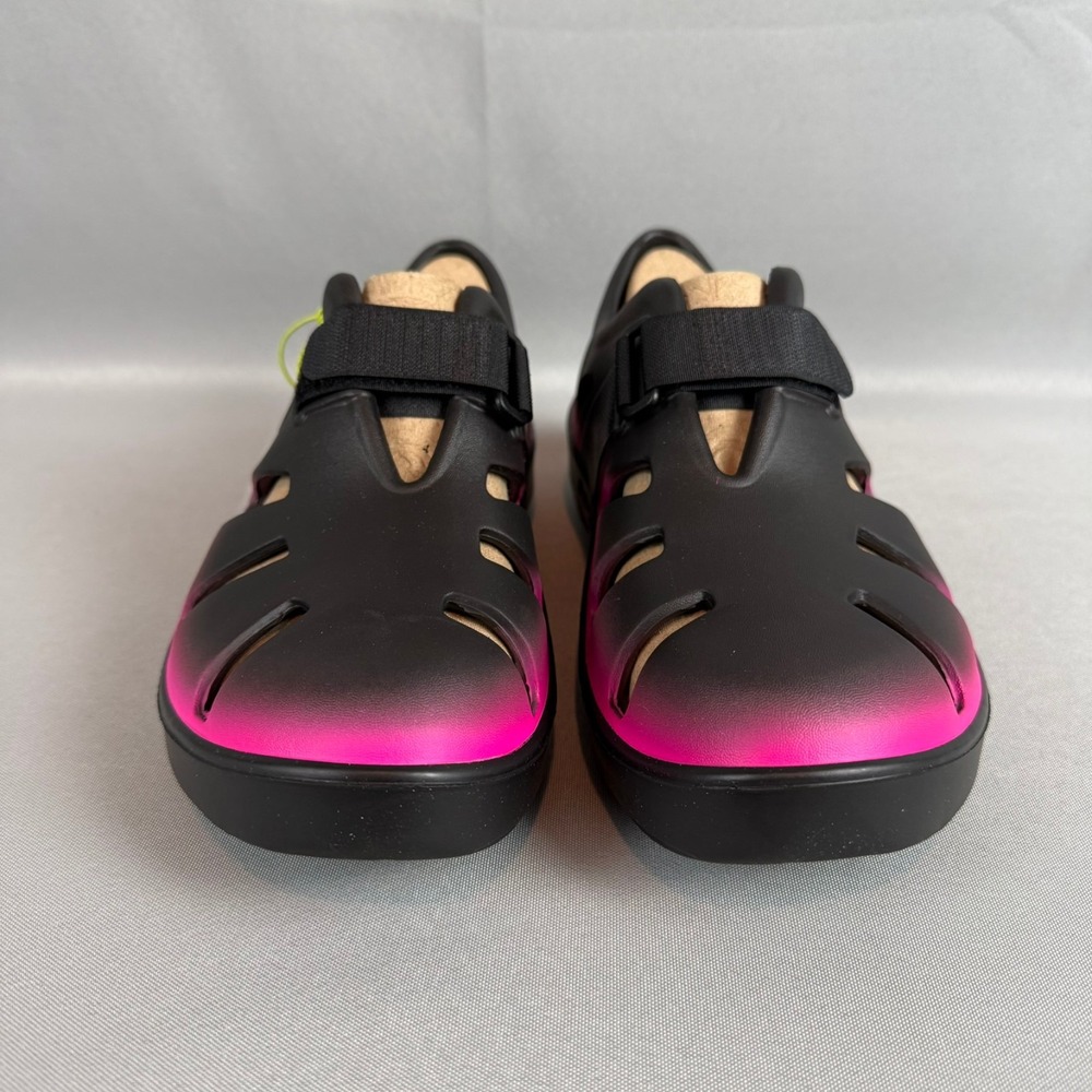 Oofos Oocandoo Recovery Sandals Womens 8 Black Pink Slip-On Shoes Light New NIB - Picture 4 of 7